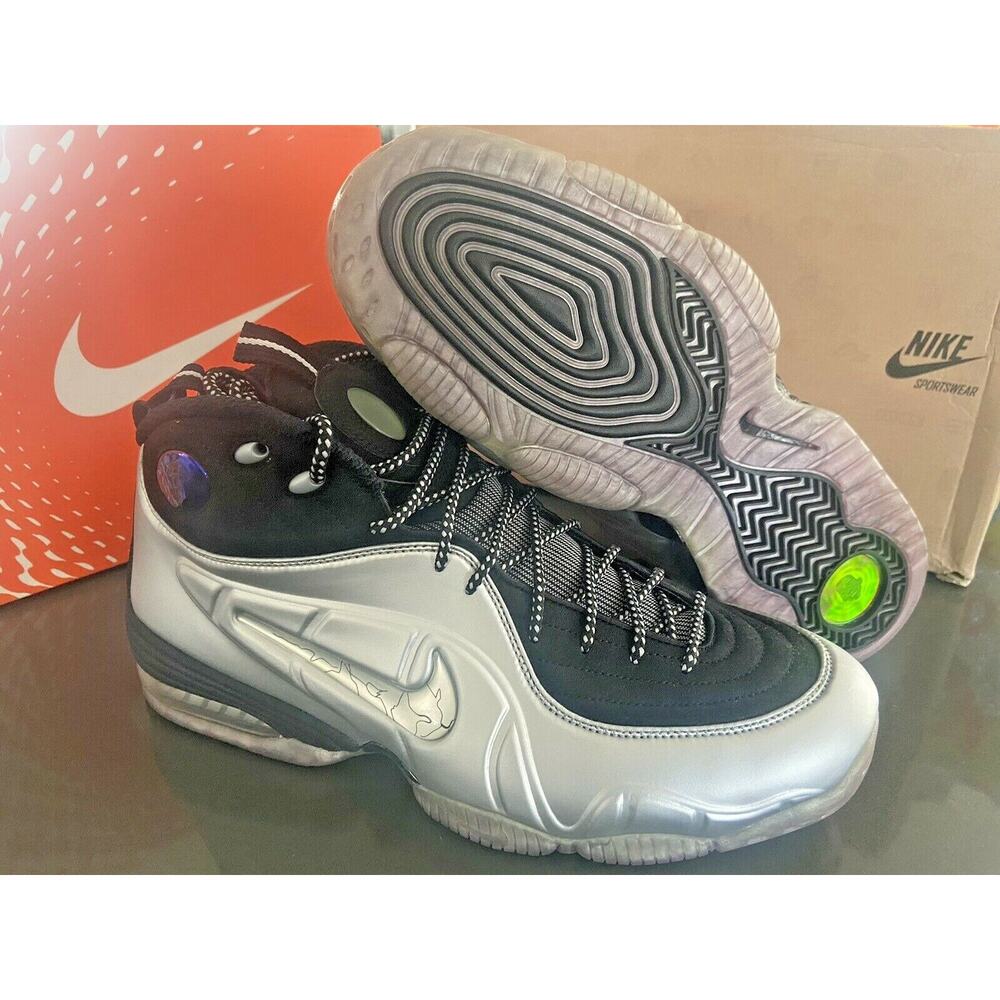 NEW! Nike 1/2 CENT Men’s Basketball Shoes Black/Silver Penny Hardaway (12)